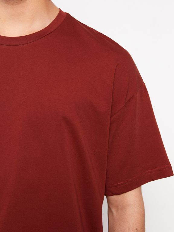 Oversize Crew Neck Short Sleeve Combed Cotton Men's T-shirt