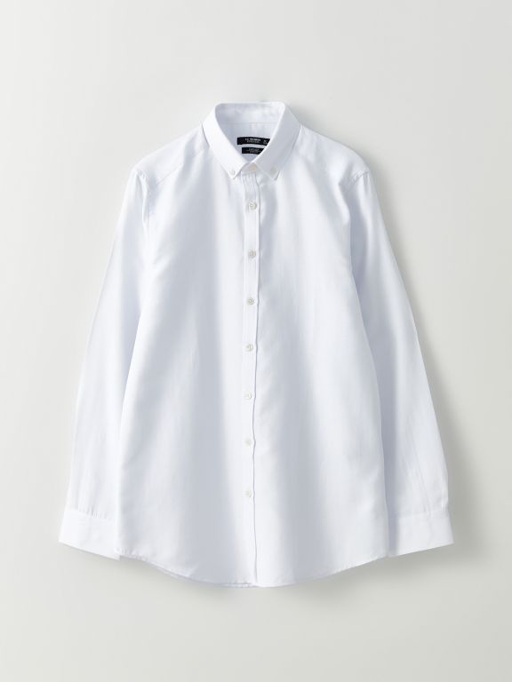 Slim Fit Long Sleeve Oxford Men's Shirt