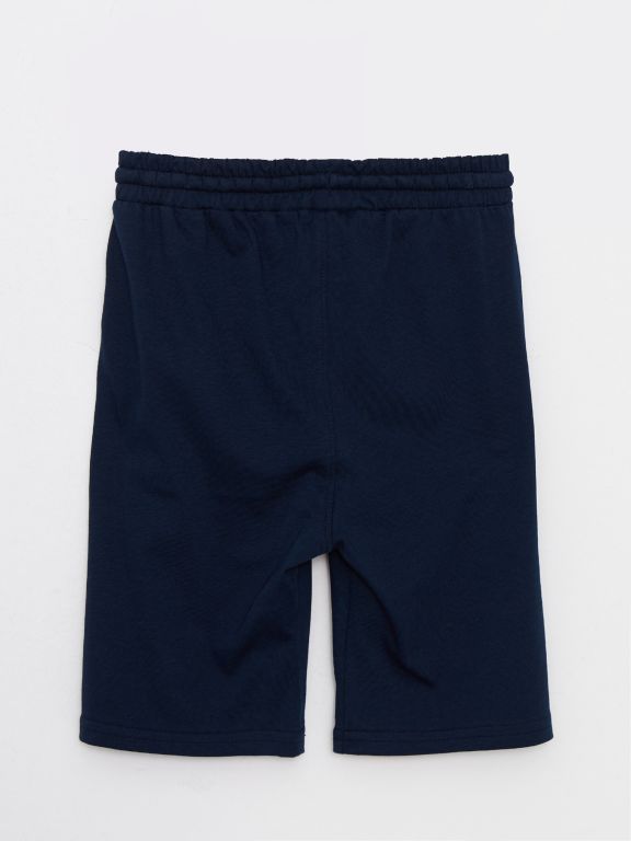 Elastic Waist Printed Boy Bermuda