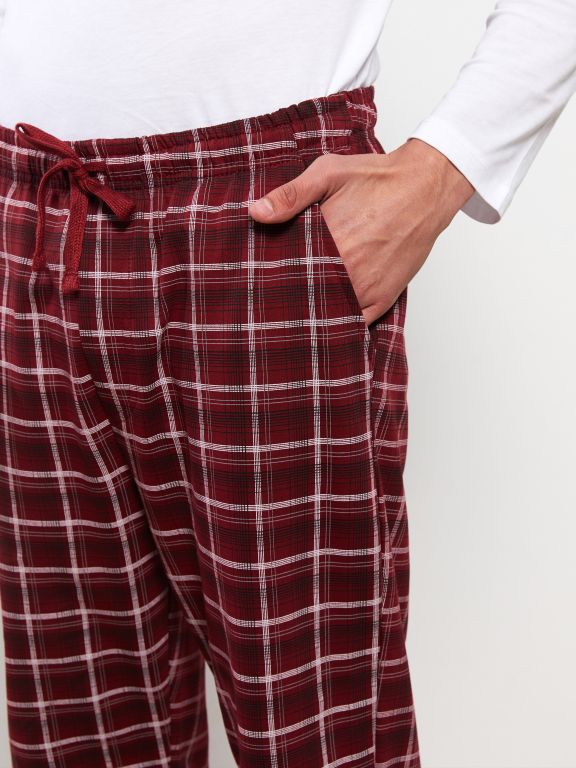 Standard Fit Plaid Men's Pajama Bottoms