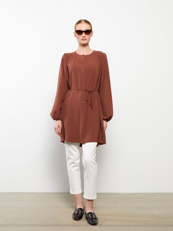 Crew Neck Regular Long Sleeve Women's Tunic