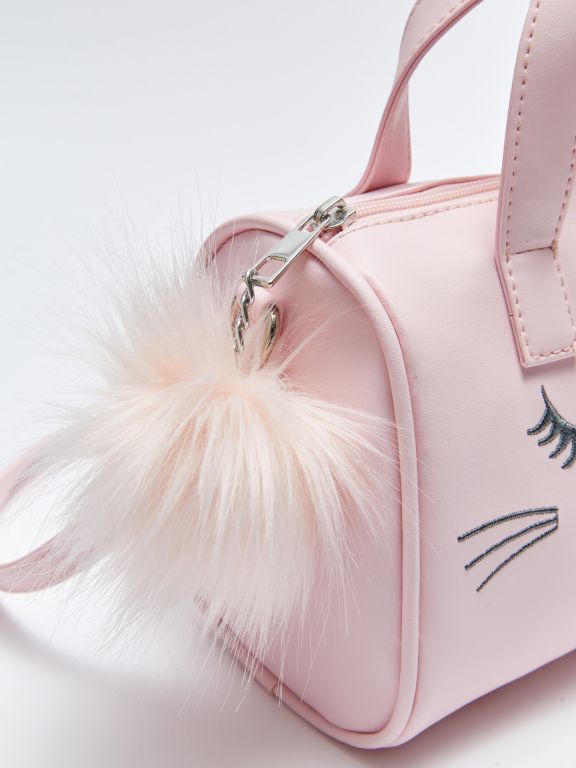 Cat Embroidered Girl's Handbag