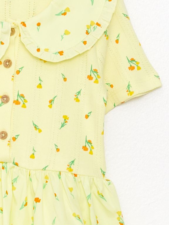 Baby Collar Short Sleeve Girls Dress