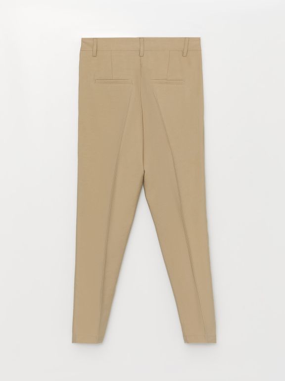 Women's High-Waisted Carrot Cut Plain Pants