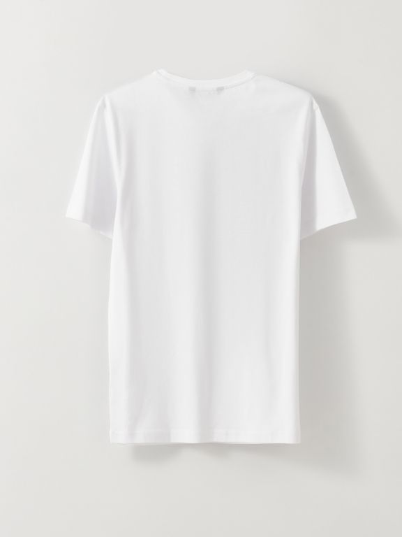 Crew Neck Short Sleeve Printed Combed Cotton Men's T-shirt