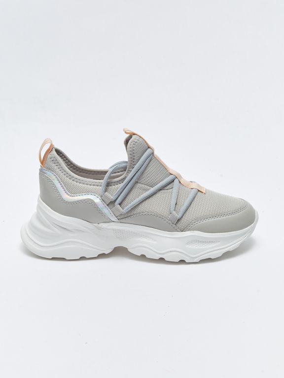 Lace-Up Mesh Detailed Women's Active Sneakers