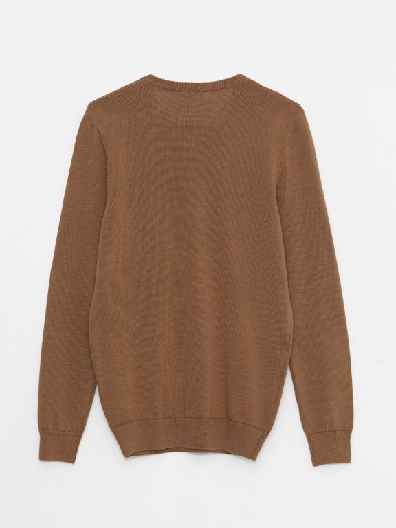 V Neck Long Sleeve Men's Knitwear Sweater