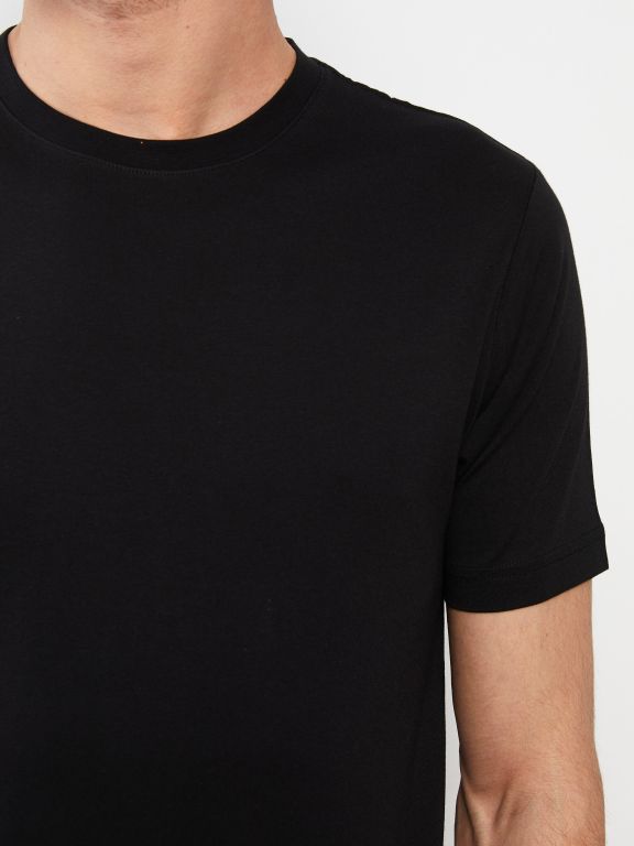 Crew Neck Short Sleeve Combed Cotton Men's T-shirt