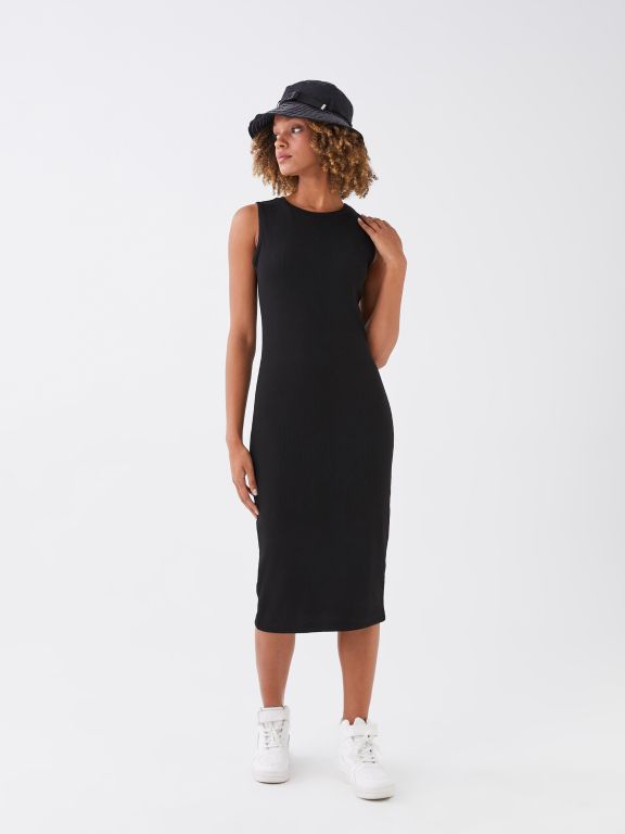 Crew Neck Straight Strap Women's Dress