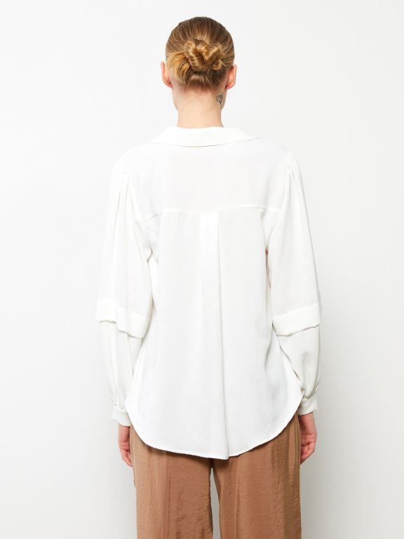 Buttoned Regular Long Sleeve Women's Shirt