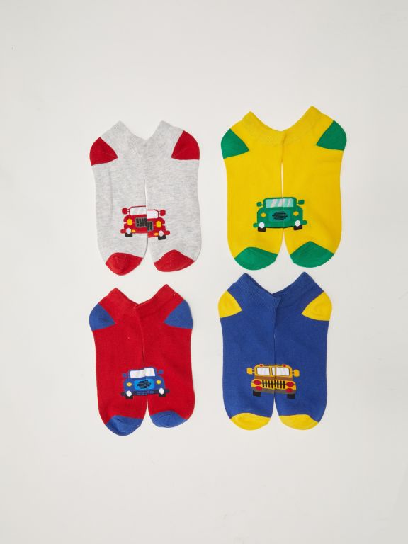 Patterned Boy's Booties Socks 7 Pieces