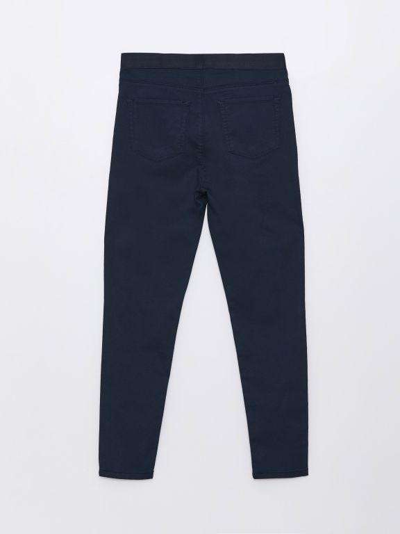 Slim Fit Pocket Detailed Gabardine Women Trousers