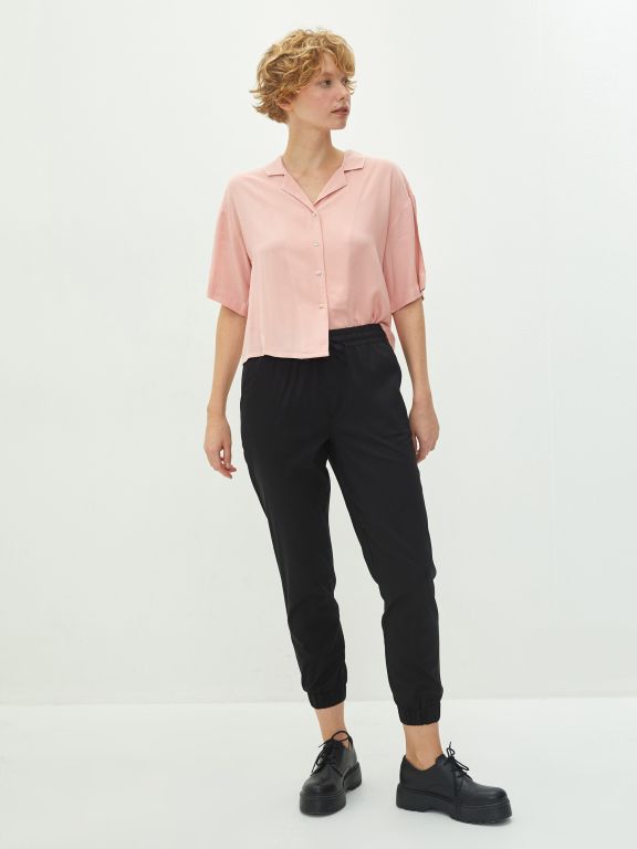 Elastic Waist Regular Pocket Detailed Women's Jogger Trousers