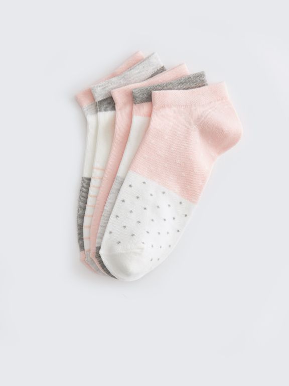 Patterned Women's Booties Socks 5-Pack