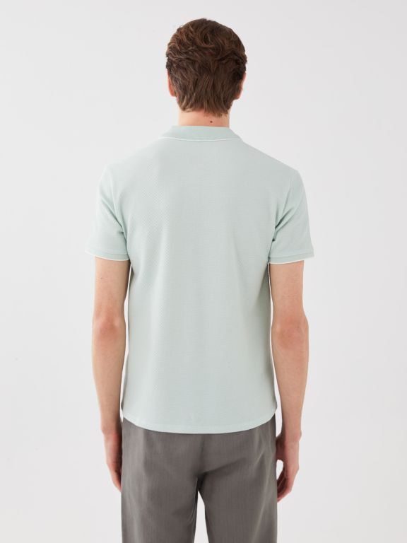 Polo Neck Short Sleeve Men's T-Shirt