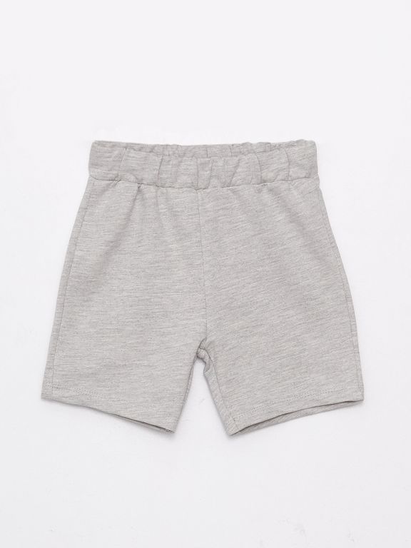 Crew Neck Short Sleeve Printed Baby Boy T-Shirt and Shorts 2-Piece Set
