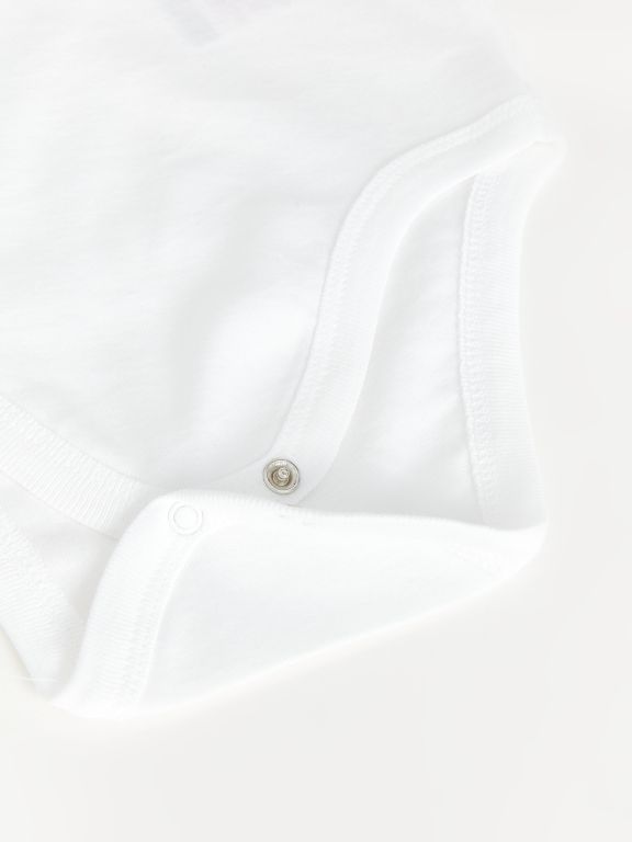 Crew Neck Baby Boy Snap Fastener Body 3 Pcs