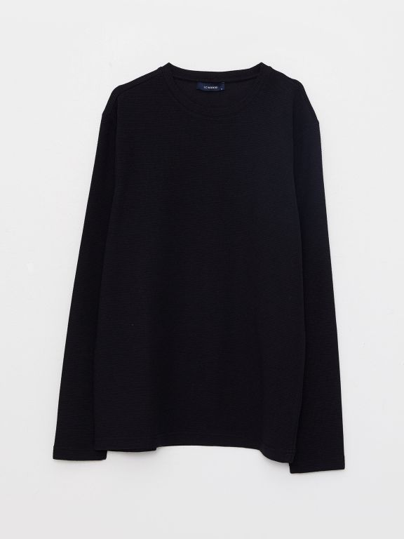 Crew Neck Long Sleeve Basic Men's T-shirt