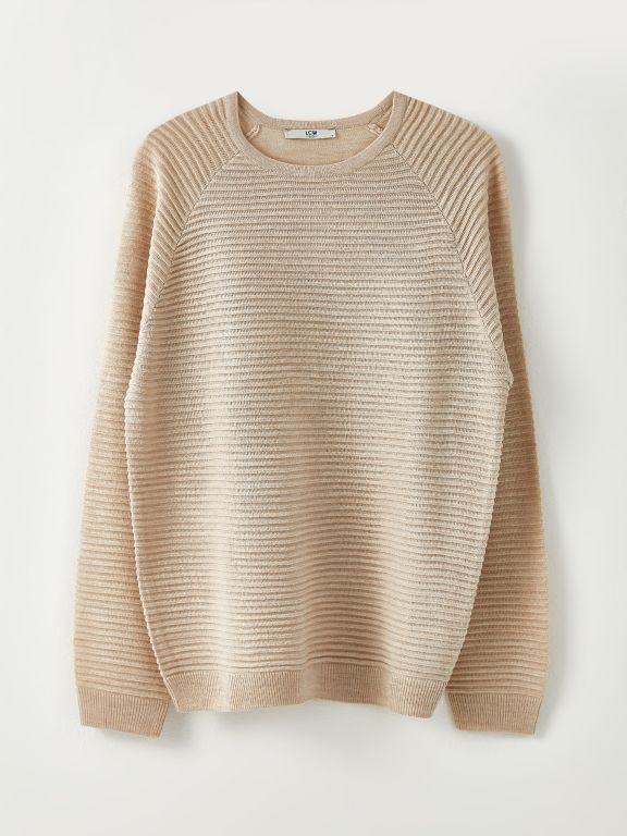 Crew Neck Long Sleeve Men's Tricot Sweater