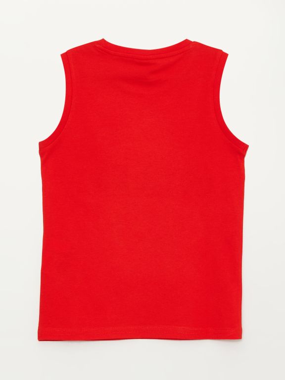 Crew Neck Printed Boy Undershirt