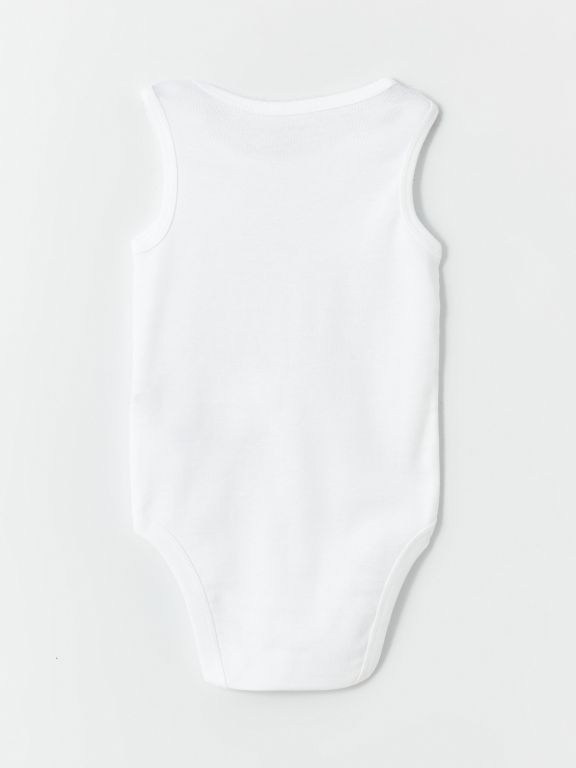 Crew Neck Baby Boy Snap Fastener Body 3 Pcs