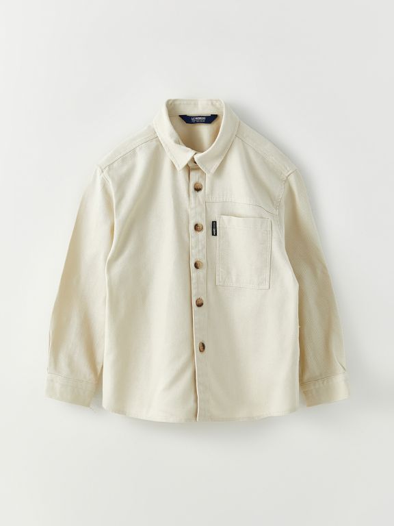 Comfortable Fit Gabardine Boy Shirt