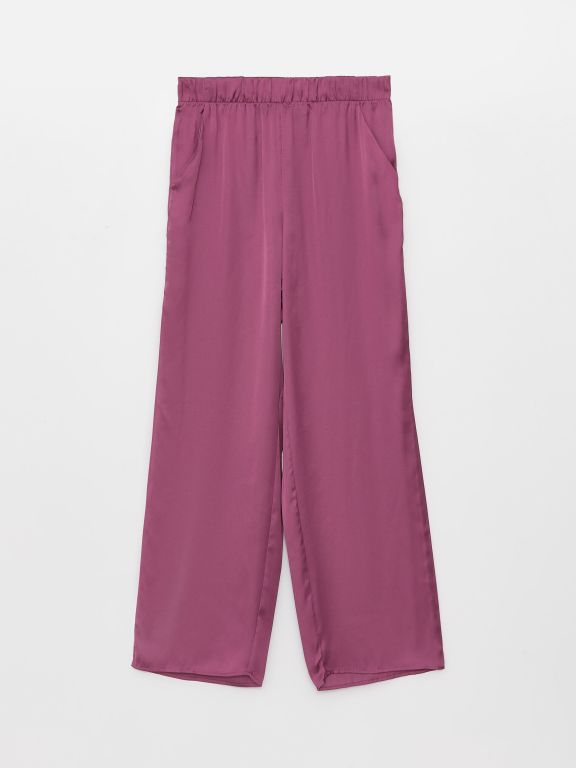 V-Neck Straight Strap Satin Women's Pajamas Set