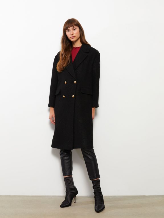 Jacket Collar Regular Long Sleeve Women's Cachet Coat