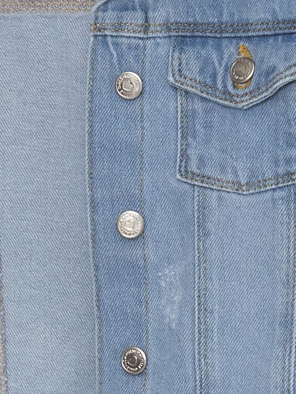 Basic Shirt Collar Baby Girl Jean Jacket