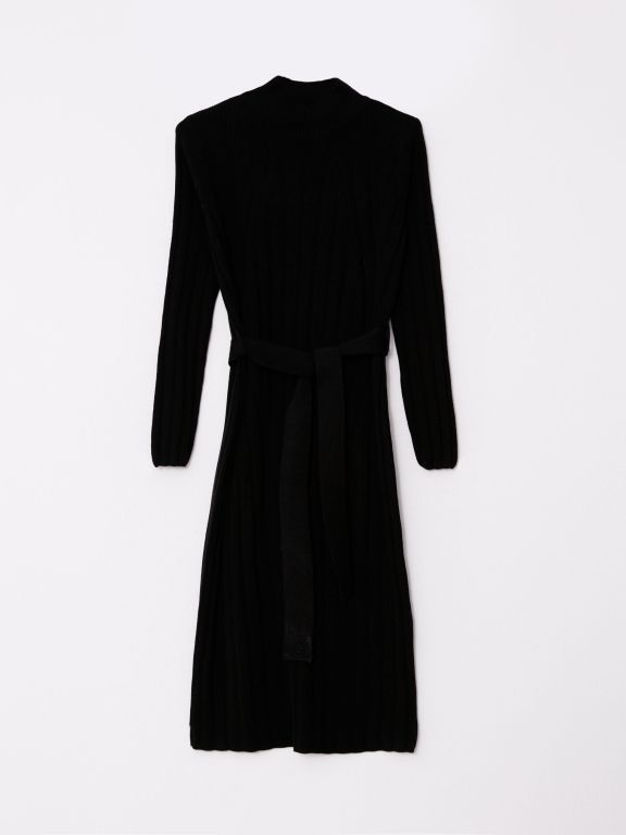 Half Turtleneck Regular Long Sleeve Women's Tricot Dress