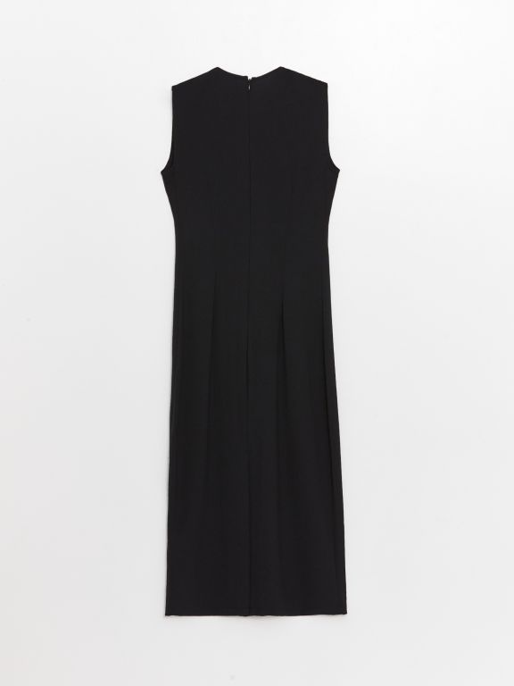 Crew Neck Chain Detailed Women's Dress