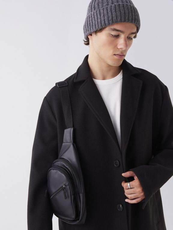 Leather Look Men's Chest Bag