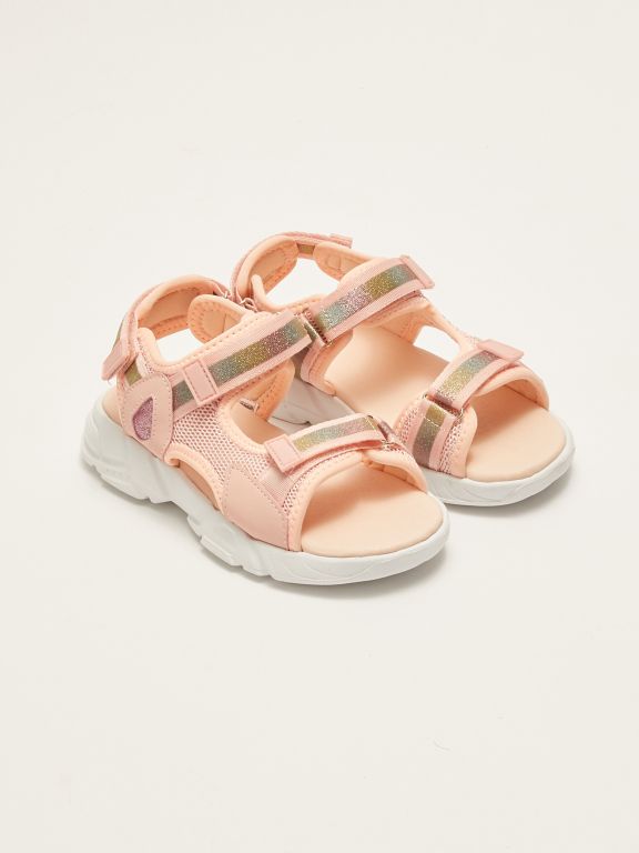 Girls Sandals With Double Straps Velcro