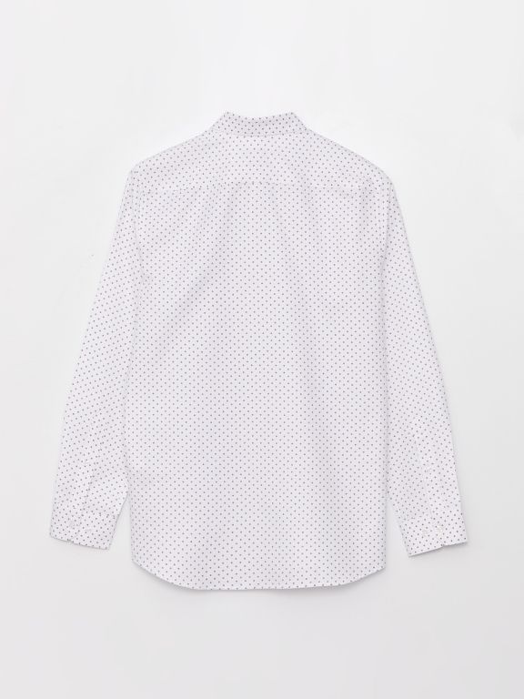 Slim Fit Long Sleeve Poplin Men's Shirt