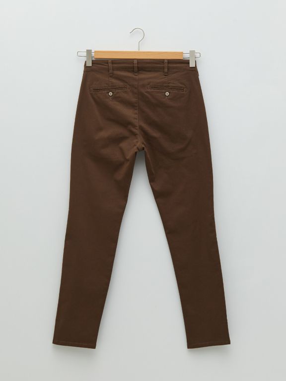 Slim Fit Gabardine Men's Chino Trousers