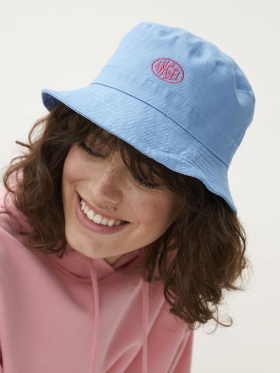 Letter Embroidered Womens Bucket Hat