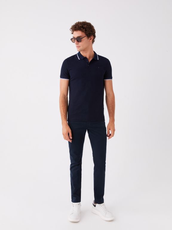 Polo Neck Short Sleeve Men's T-Shirt