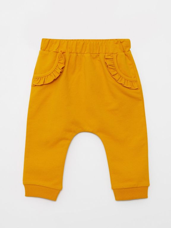 Elastic Waist Basic Baby Girl Trousers 2-Pack