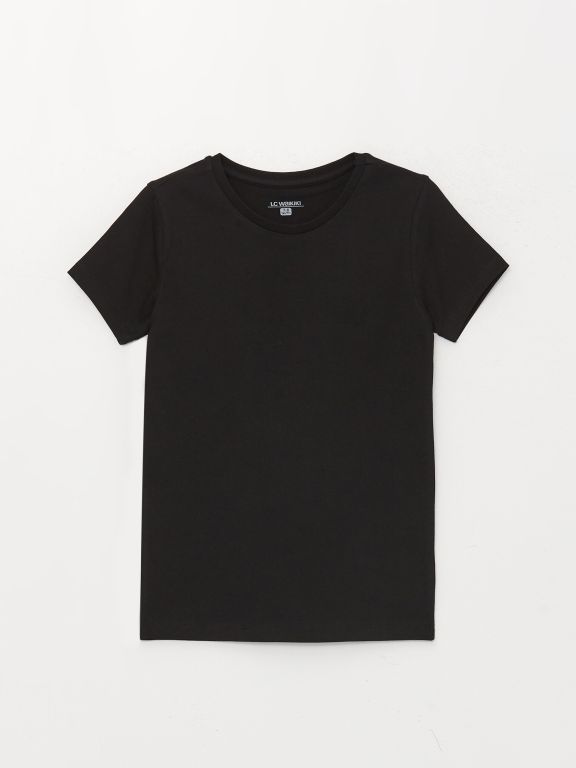 Crew Neck Basic Short Sleeve Boy Singlet