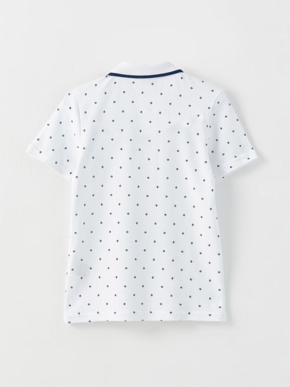 Polo Neck Printed Short Sleeve Boy T-Shirt