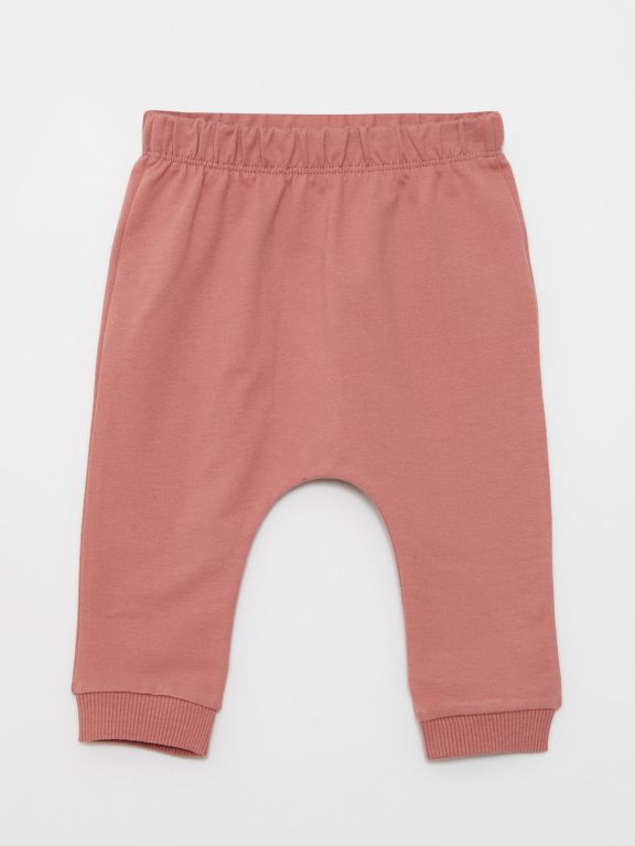 Elastic Waist Basic Baby Girl Trousers 2-Pack