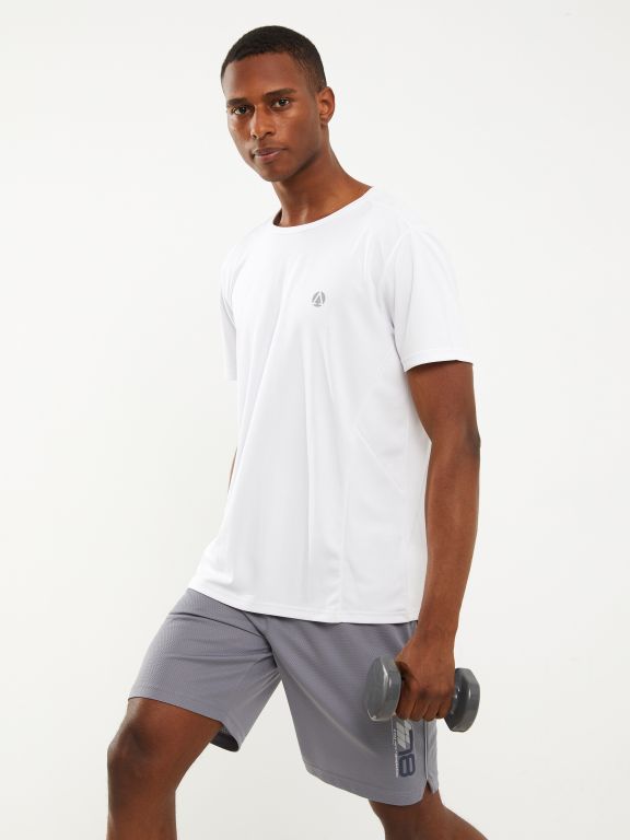 Crew Neck Short Sleeve Printed Men's Sports T-shirt