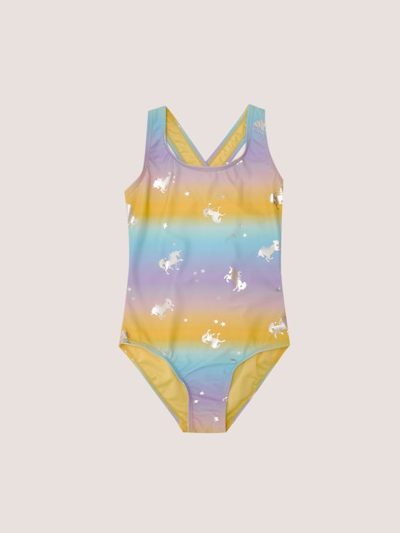 Girl's Swimsuit Printed in Flexible Fabric