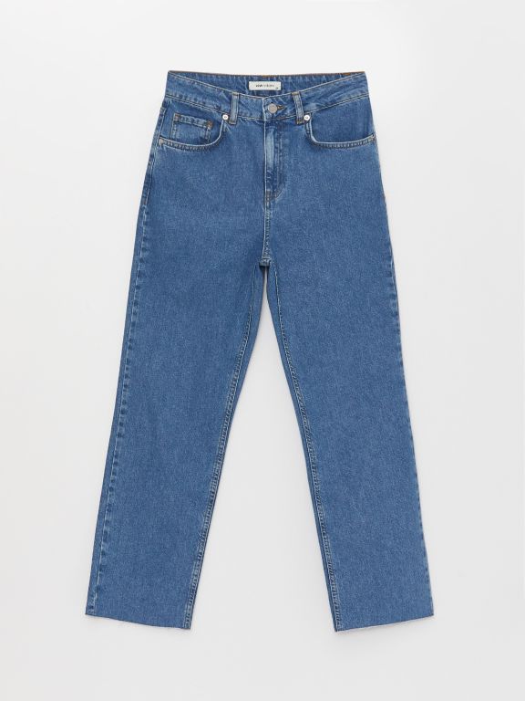 Women's Standard Fit Regular Denim Trousers