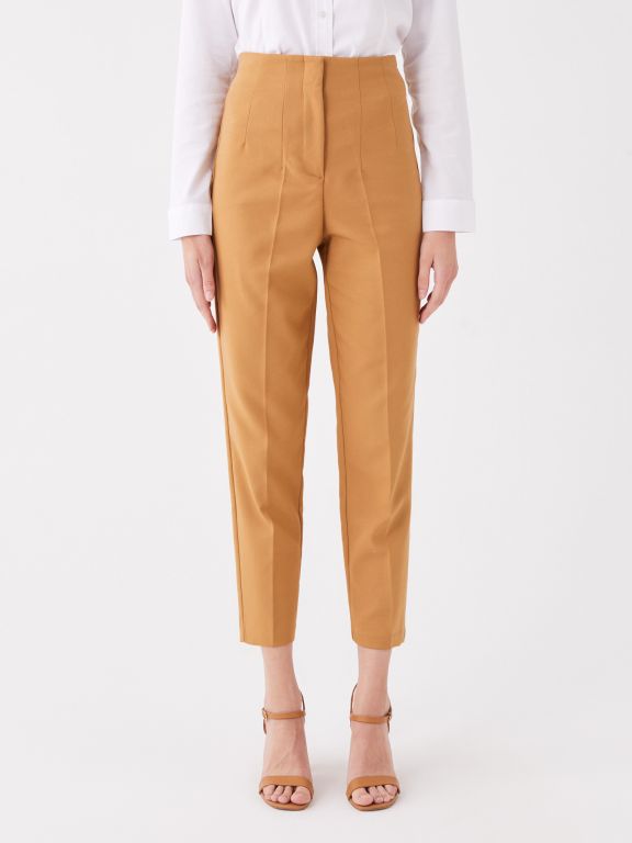High Waist Carrot Cut Women's Trousers