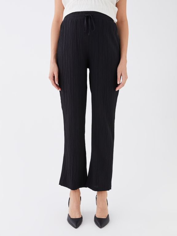 Elastic Waist Straight Pocket Detailed Maternity Trousers