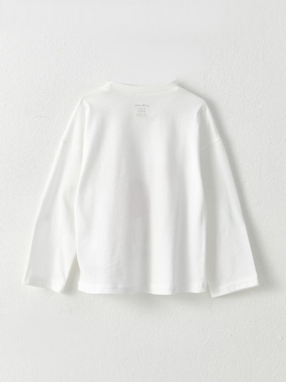 Crew Neck Long Sleeve Printed Cotton Baby Boy T-shirt