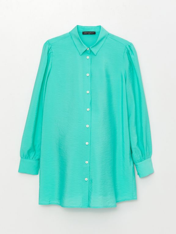 Shirt Neck Regular Long Sleeve Maternity Tunic