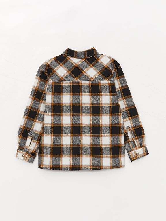 Comfortable Fit Plaid Boy Shirt