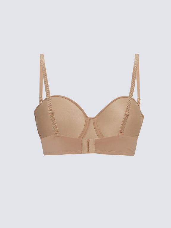 Underwire Half Padded Straight Strapless Bra